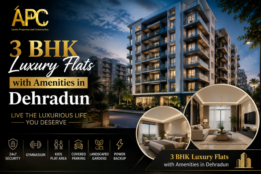 3 BHK Luxury Flats with Amenities in Dehradun